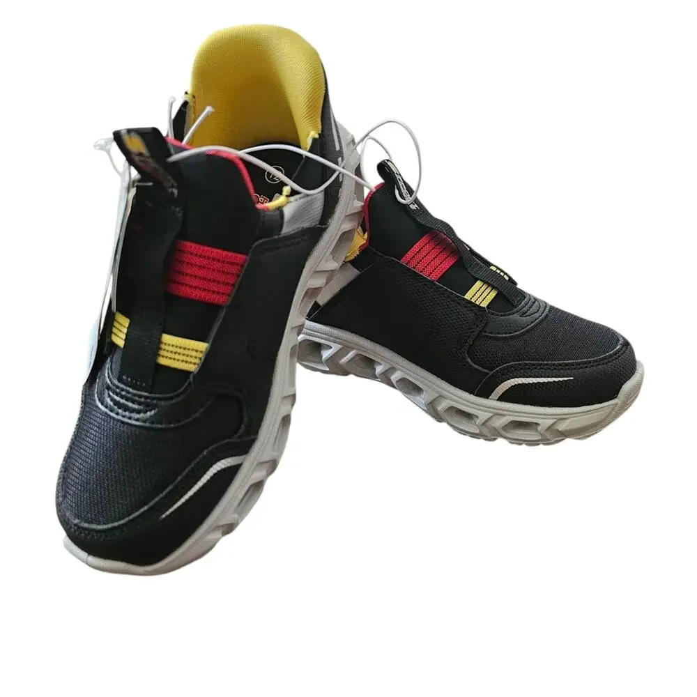 Skechers Kids' Black and Yellow Light-Up Sneakers 12 Toddler